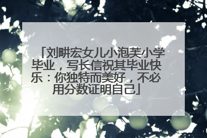 刘畊宏女儿小泡芙小学毕业，写长信祝其毕业快乐：你独特而美好，不必用分数证明自己