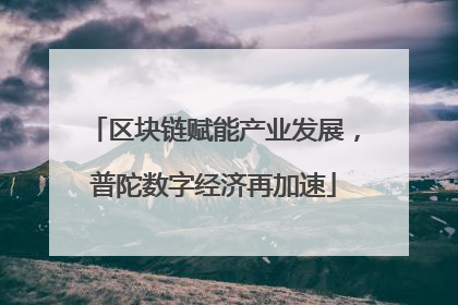区块链赋能产业发展，普陀数字经济再加速