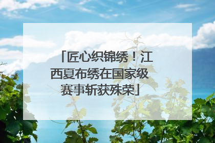 匠心织锦绣！江西夏布绣在国家级赛事斩获殊荣
