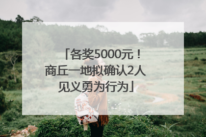 各奖5000元！商丘一地拟确认2人见义勇为行为