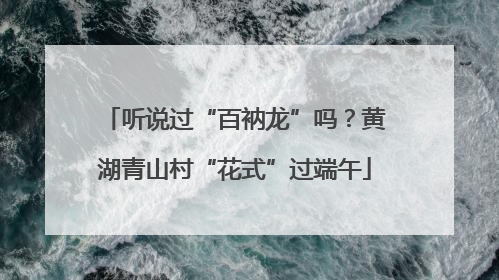 听说过“百衲龙”吗？黄湖青山村“花式”过端午