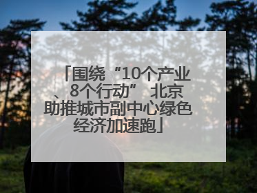 围绕“10个产业、8个行动” 北京助推城市副中心绿色经济加速跑