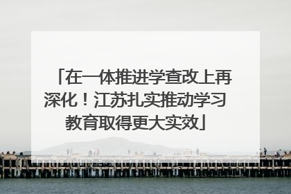 在一体推进学查改上再深化！江苏扎实推动学习教育取得更大实效
