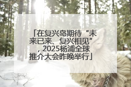 在复兴岛期待“未来已来、复兴相见”，2025杨浦全球推介大会昨晚举行