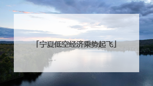 宁夏低空经济乘势起飞