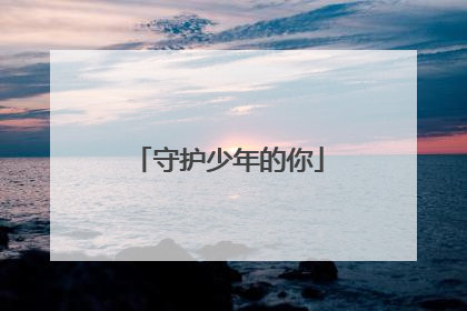守护少年的你