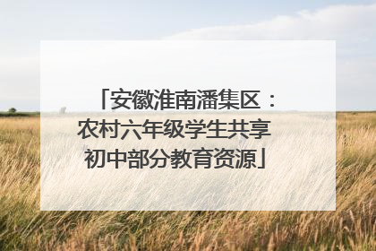 安徽淮南潘集区：农村六年级学生共享初中部分教育资源