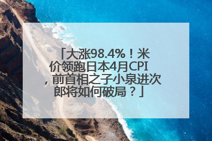 大涨98.4%！米价领跑日本4月CPI，前首相之子小泉进次郎将如何破局？
