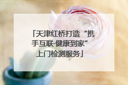 天津红桥打造“携手互联·健康到家”上门检测服务