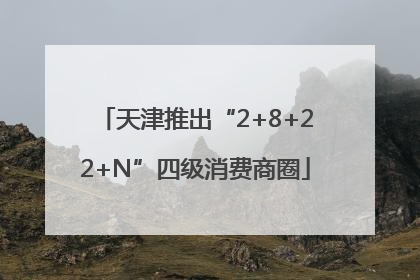 天津推出“2+8+22+N”四级消费商圈