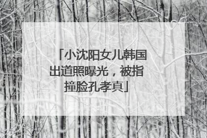 小沈阳女儿韩国出道照曝光，被指撞脸孔孝真