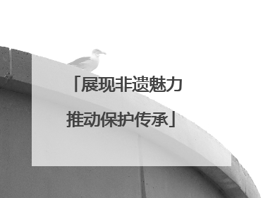 展现非遗魅力 推动保护传承