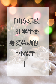 山东乐陵：让学生变身爱劳动的“小能手”