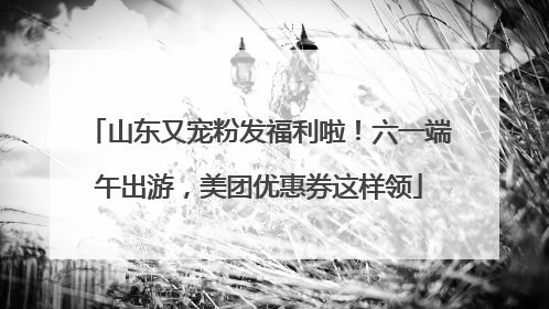 山东又宠粉发福利啦！六一端午出游，美团优惠券这样领