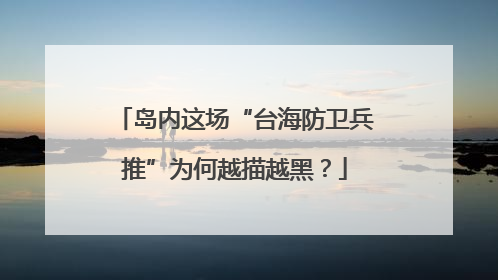 岛内这场“台海防卫兵推”为何越描越黑？