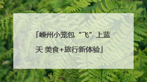 嵊州小笼包“飞”上蓝天 美食+旅行新体验