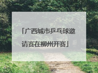 广西城市乒乓球邀请赛在柳州开赛