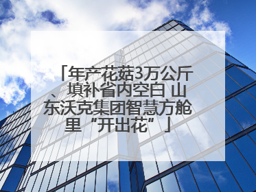 年产花菇3万公斤、填补省内空白 山东沃克集团智慧方舱里“开出花”