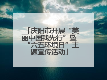 庆阳市开展“美丽中国我先行”暨“六五环境日”主题宣传活动