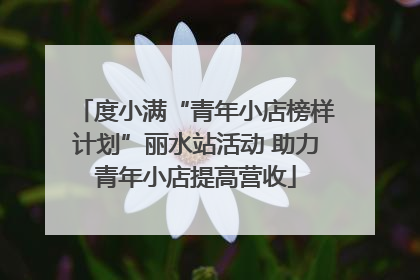 度小满“青年小店榜样计划”丽水站活动 助力青年小店提高营收