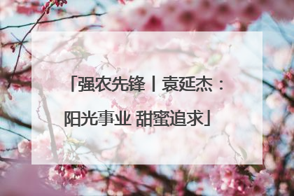 强农先锋丨袁延杰：阳光事业 甜蜜追求