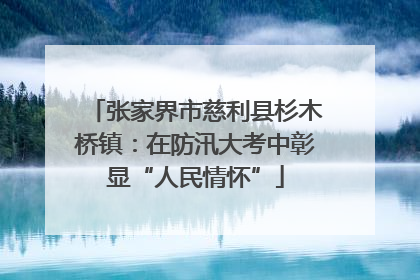 张家界市慈利县杉木桥镇：在防汛大考中彰显“人民情怀”