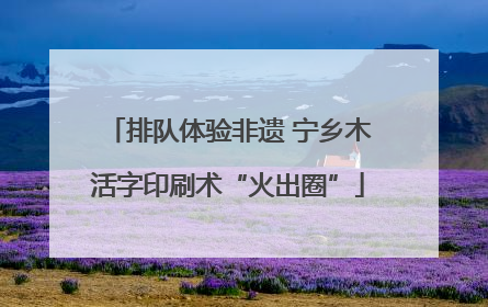 排队体验非遗 宁乡木活字印刷术“火出圈”