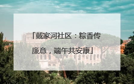 戴家河社区：粽香传廉意，端午共安康