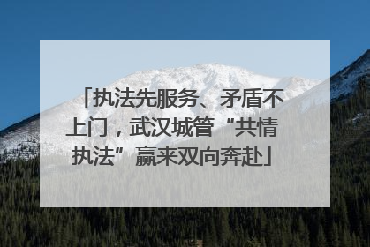 执法先服务、矛盾不上门，武汉城管“共情执法”赢来双向奔赴