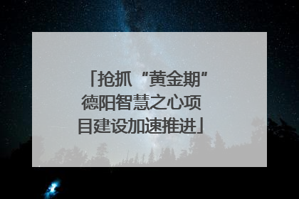 抢抓“黄金期” 德阳智慧之心项目建设加速推进