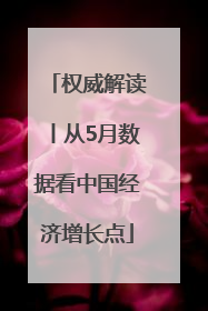 权威解读丨从5月数据看中国经济增长点