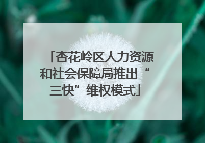 杏花岭区人力资源和社会保障局推出“三快”维权模式