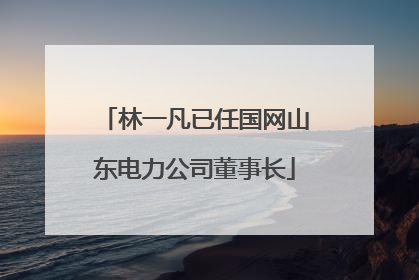 林一凡已任国网山东电力公司董事长