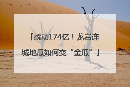 撬动174亿！龙岩连城地瓜如何变“金瓜”