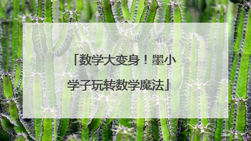 数学大变身！墨小学子玩转数学魔法
