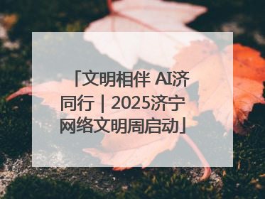 文明相伴 AI济同行｜2025济宁网络文明周启动
