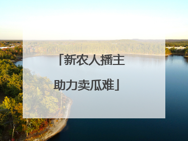 新农人播主 助力卖瓜难