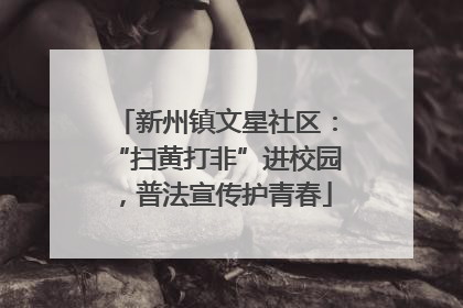 新州镇文星社区：“扫黄打非”进校园，普法宣传护青春