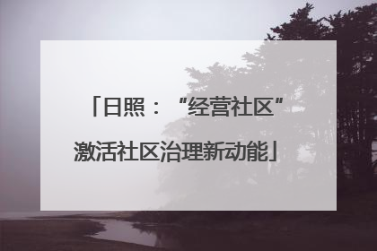 日照：“经营社区”激活社区治理新动能