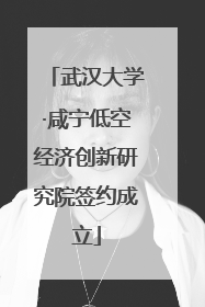 武汉大学·咸宁低空经济创新研究院签约成立