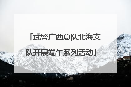 武警广西总队北海支队开展端午系列活动