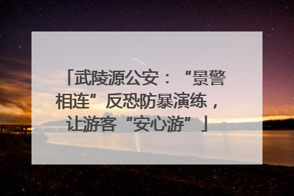 武陵源公安：“景警相连”反恐防暴演练，让游客“安心游”