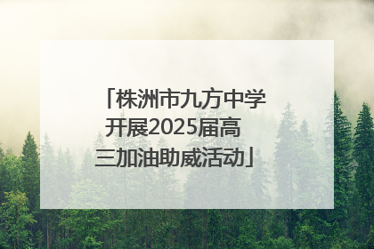 株洲市九方中学开展2025届高三加油助威活动