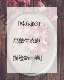 桂东沤江：高擎生态旗 描绘新画卷