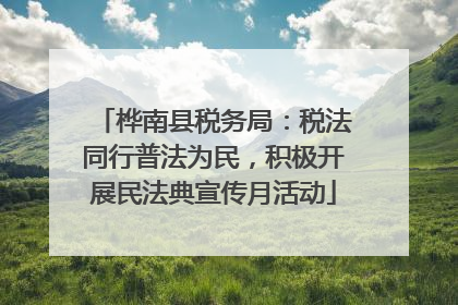 桦南县税务局：税法同行普法为民，积极开展民法典宣传月活动