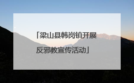 梁山县韩岗镇开展反邪教宣传活动