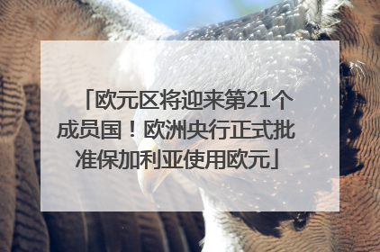 欧元区将迎来第21个成员国！欧洲央行正式批准保加利亚使用欧元
