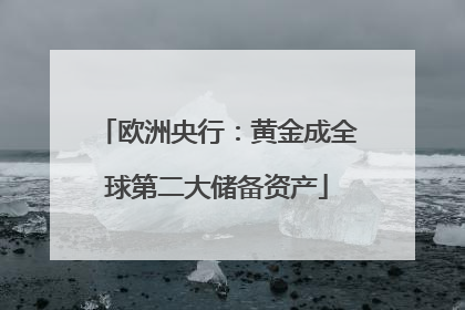欧洲央行：黄金成全球第二大储备资产