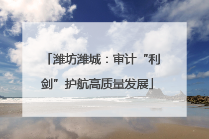 潍坊潍城：审计“利剑”护航高质量发展