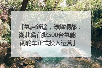 氢启新途，绿耀铜都：湖北省首批500台氢能两轮车正式投入运营